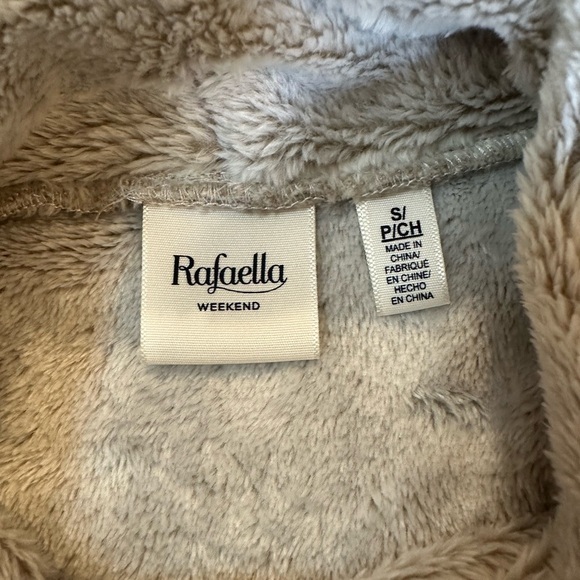 Rafaella Wheat Heather Teddy Pullover Womens S Cozy Winter Lounge Chic - Picture 4 of 8